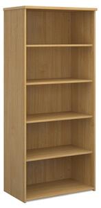 Upton Home And Office Wooden Bookcase In Oak With 4 Shelves