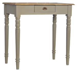 Nobly Wooden Study Desk In Grey With Natural Oak Ish Top