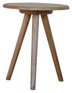 Neligh Wooden Round Tripod Stool In Natural Oak Ish