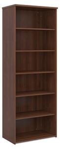 Upton Home And Office Wooden Bookcase In Walnut With 5 Shelves