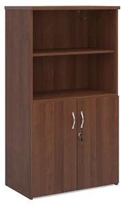Upton Combination Storage Cabinet In Walnut With 3 Shelves