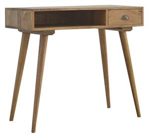 Ouzel Wooden Study Desk In Oak Ish With Open Slot