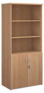 Upton Wooden Combination Storage Cabinet In Beech With 4 Shelves