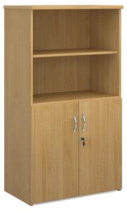 Upton Wooden Combination Storage Cabinet In Oak With 3 Shelves