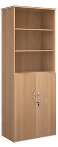 Upton Wooden Combination Storage Cabinet In Beech With 5 Shelves