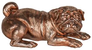 Maverick Metal Pug Figurine Sculpture In Antique Bronze