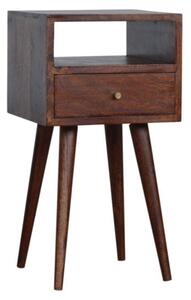 Tufa Wooden Petite Bedside Cabinet In Cherry