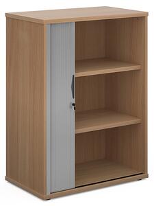 Upton 1 Door Tambour Storage Cabinet In Beech With 2 Shelves