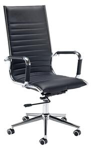 Bari High Back Faux Leather Executive Chair In Black