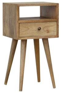 Tufa Wooden Petite Bedside Cabinet In Oak Ish