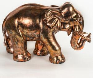 Maverick Metal Small Elephant Sculpture In Antique Bronze