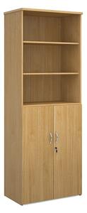 Upton Wooden Combination Storage Cabinet In Oak With 5 Shelves