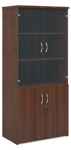 Upton Storage Cabinet In Walnut With 4 Doors And 4 Shelves