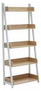 Bradken Ladder 5 Tier Wooden Shelving Unit In Light Oak