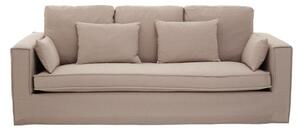 Manton Upholstered Fabric 3 Seater Sofa In Grey