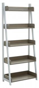 Bradken Ladder 5 Tier Wooden Shelving Unit In Natural Oak