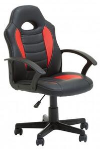 Katy Faux Leather Gaming Chair In Black And Red