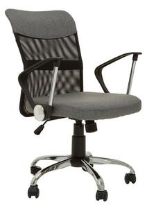 Utica Fabric Home And Office Chair In Grey With Chrome Arms