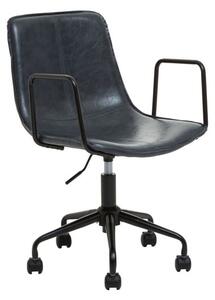 Brinson Leather Home And Office Chair In Grey