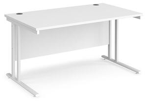 Melor 1400mm Cantilever Legs Wooden Computer Desk In White