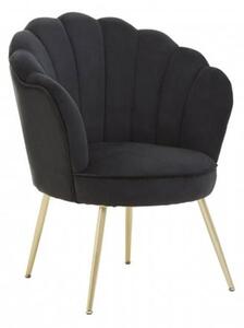 Ovaley Upholstered Velvet Accent Chair In Black