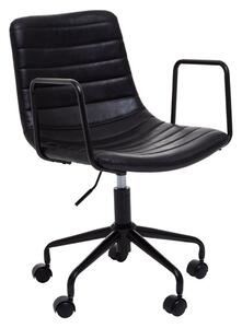 Fortas Leather Home And Office Chair In Black