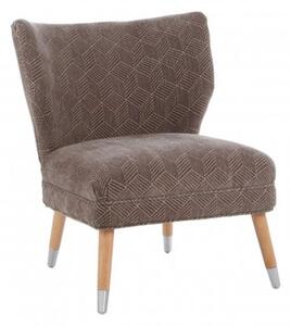 Trento Upholstered Fabric Accent Chair In Grey