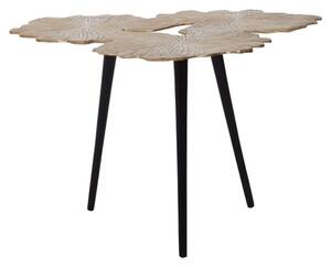 Pratt Large Aluminium Ginkgo Leaf Side Table In Gold And Black