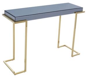 Kayo Grey Glass Top Console Table With Gold Stainless Steel Base