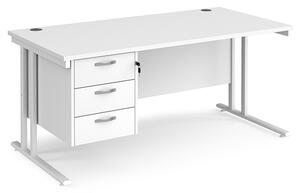 Melor 1600mm Cantilever Computer Desk In White