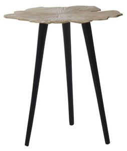 Pratt Small Aluminium Ginkgo Leaf Side Table In Gold And Black