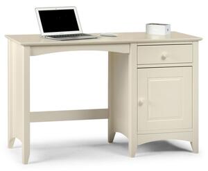 Caelia Wooden Computer Desk In Stone White