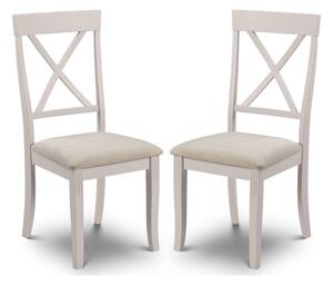 Dagan Elephant Grey Wooden Dining Chairs In Pair