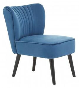 Trento Upholstered Velvet Accent Chair In Blue