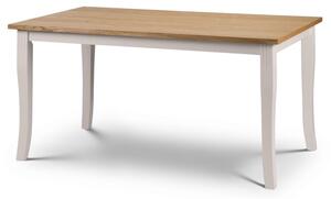 Dagan Wooden Dining Table In Elephant Grey With Oak Top