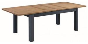 Trevino Large Extending Dining Table In Midnight Blue And Oak