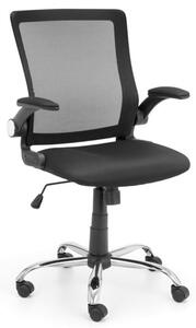 Ickett Mesh Fabric Upholstered Home And Office Chair In Black