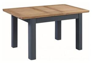 Trevino Small Extending Dining Table In Midnight Blue And Oak