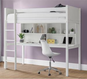 Takako Wooden High Sleeper Bunk Bed In Surf White