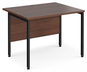 Melor 1000mm H-Frame Wooden Computer Desk In Walnut And Black