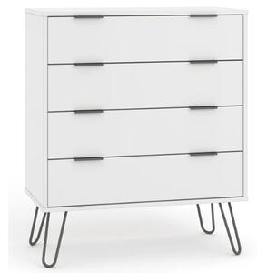 Avoch Wooden Chest Of Drawers In White With 4 Drawers