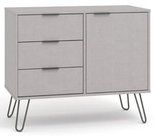 Avoch Wooden Sideboard In Grey With 1 Door 3 Drawers