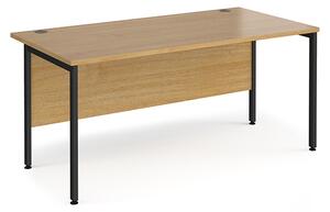 Melor 1600mm H-Frame Computer Desk In Oak And Black