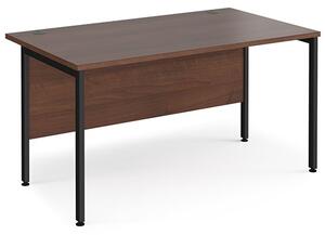 Melor 1400mm H-Frame Computer Desk In Walnut And Black