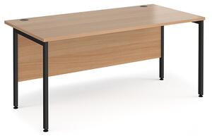 Melor 1600mm H-Frame Computer Desk In Beech And Black