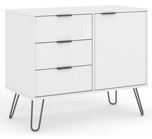 Avoch Wooden Sideboard In White With 1 Door 3 Drawers