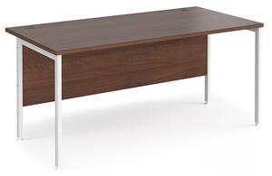 Melor 1600mm H-Frame Computer Desk In Walnut And White