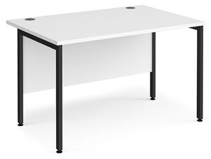 Melor 1200mm H-Frame Wooden Computer Desk In White And Black