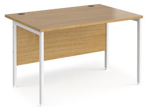 Melor 1200mm H-Frame Wooden Computer Desk In Oak And White