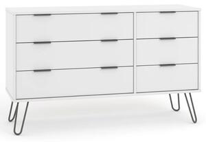 Avoch Wooden Chest Of Drawers In White With 6 Drawers